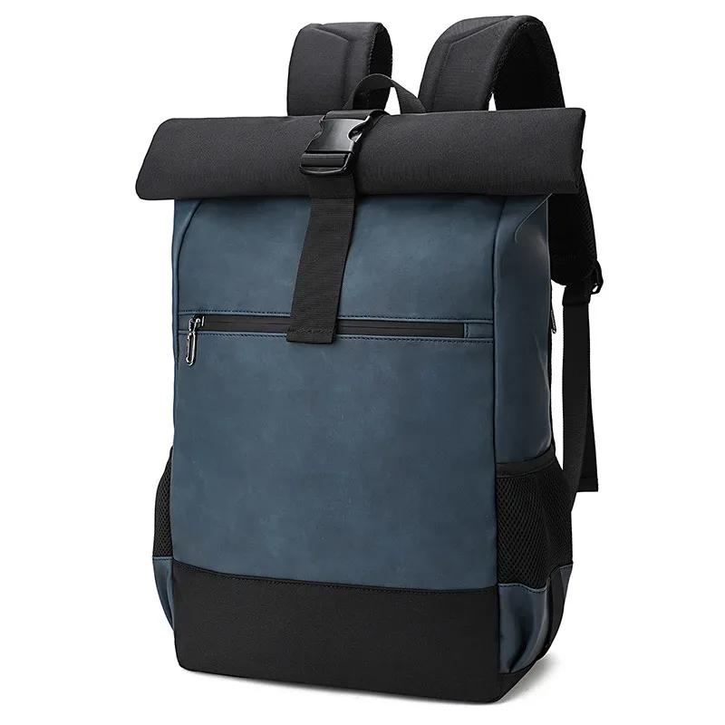 sacs à dos d'ordinateur de procureur imperméables pour hommes et femmes, cuir pu léger, sac à dos à roulettes de luxe