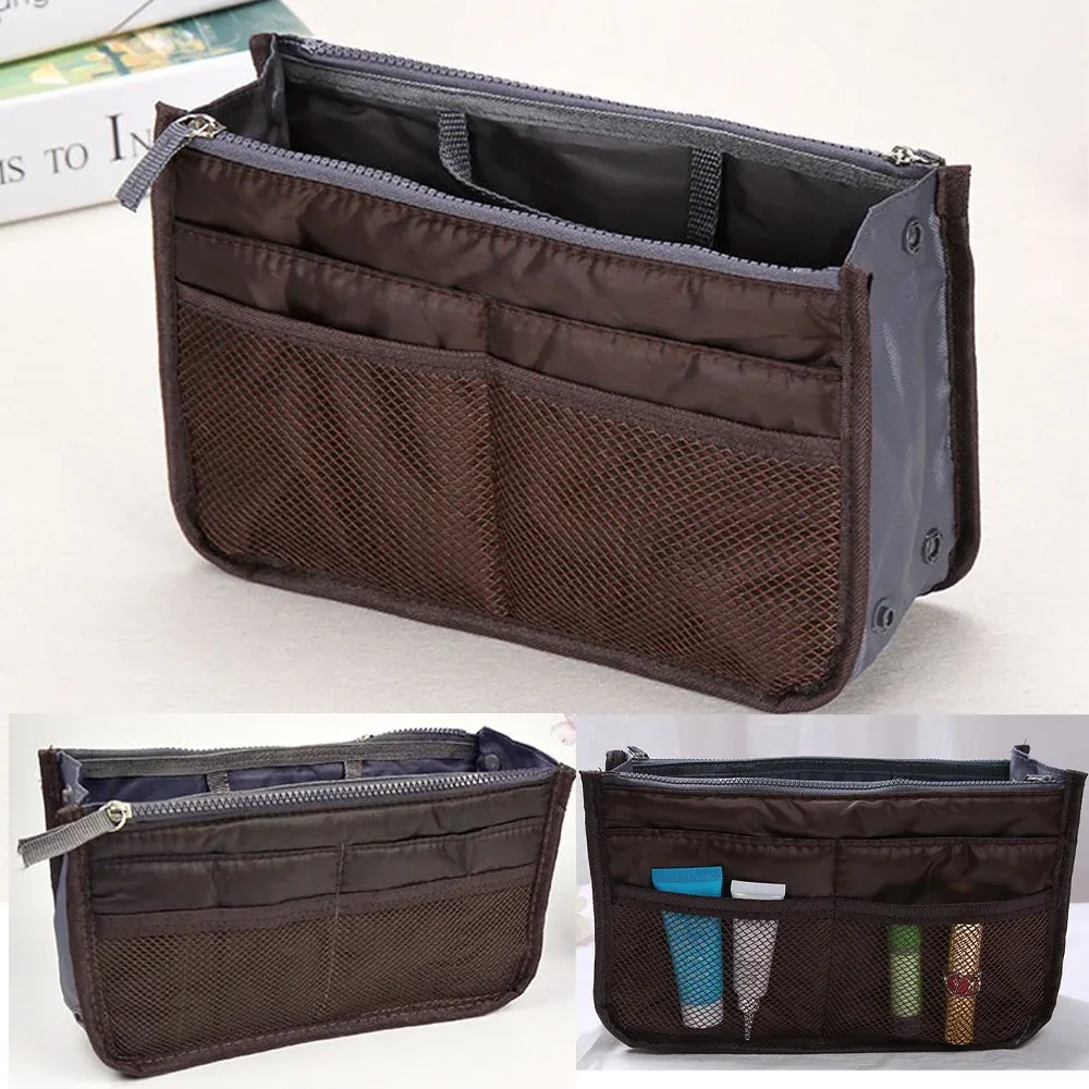 organisateur de sac de rangement pliant sacs à main grand liner maquillage sac de voyage sac à main de mode fourre-tout sac cosmétique salle de bain