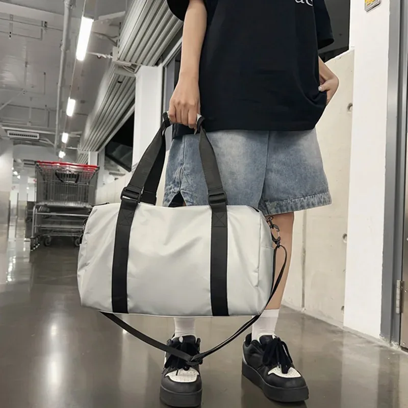 sac à bagages personnalisé avec logo imprimé pour femme, sac de fitness léger, sac de rangement de voyage, nom et motif personnalisés