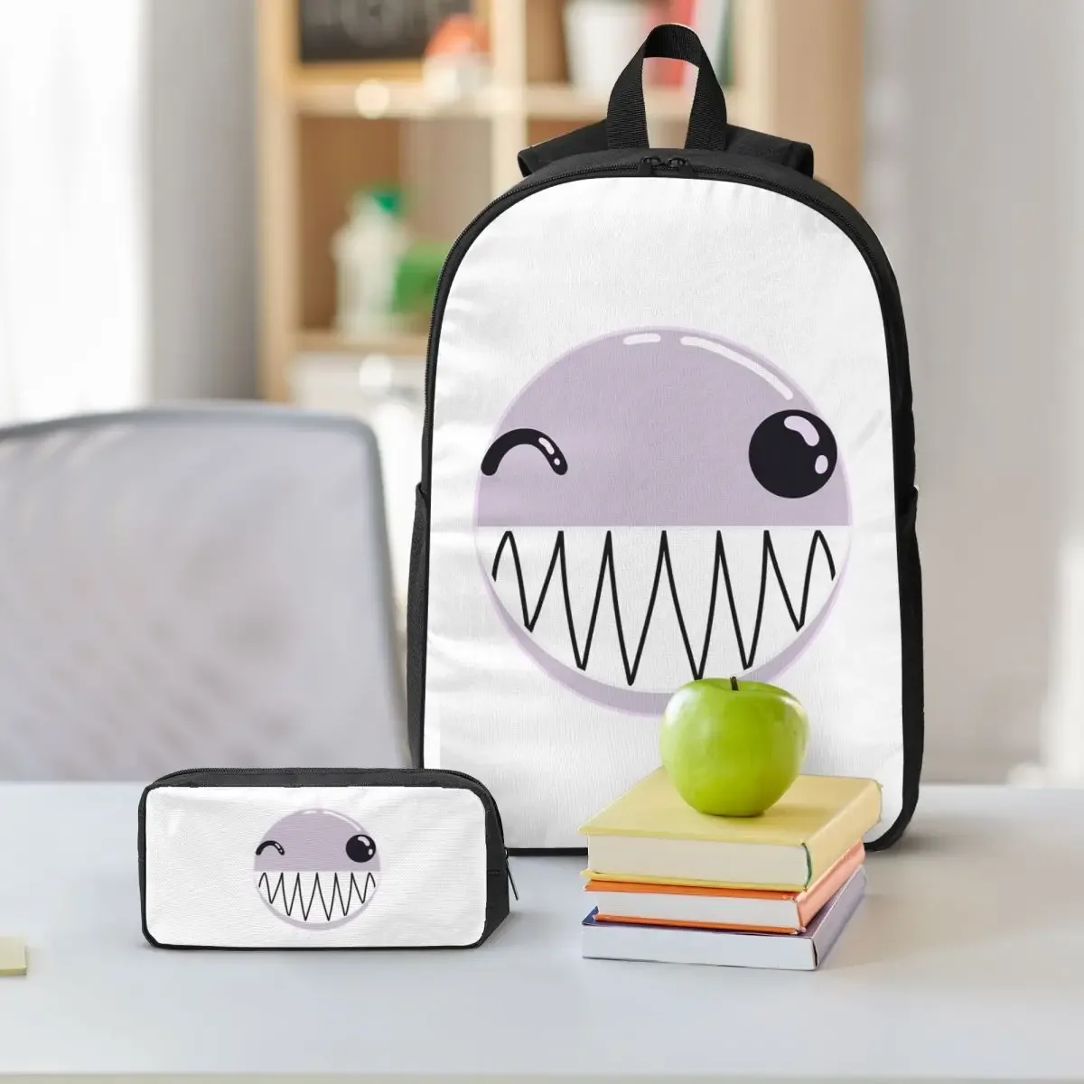 sac à dos bubble (the amazing digital circus) pour étudiants, sac d'école, sac à bandoulière pour ordinateur portable, 3 pièces, sac à déjeuner isotherme, trousse à crayons