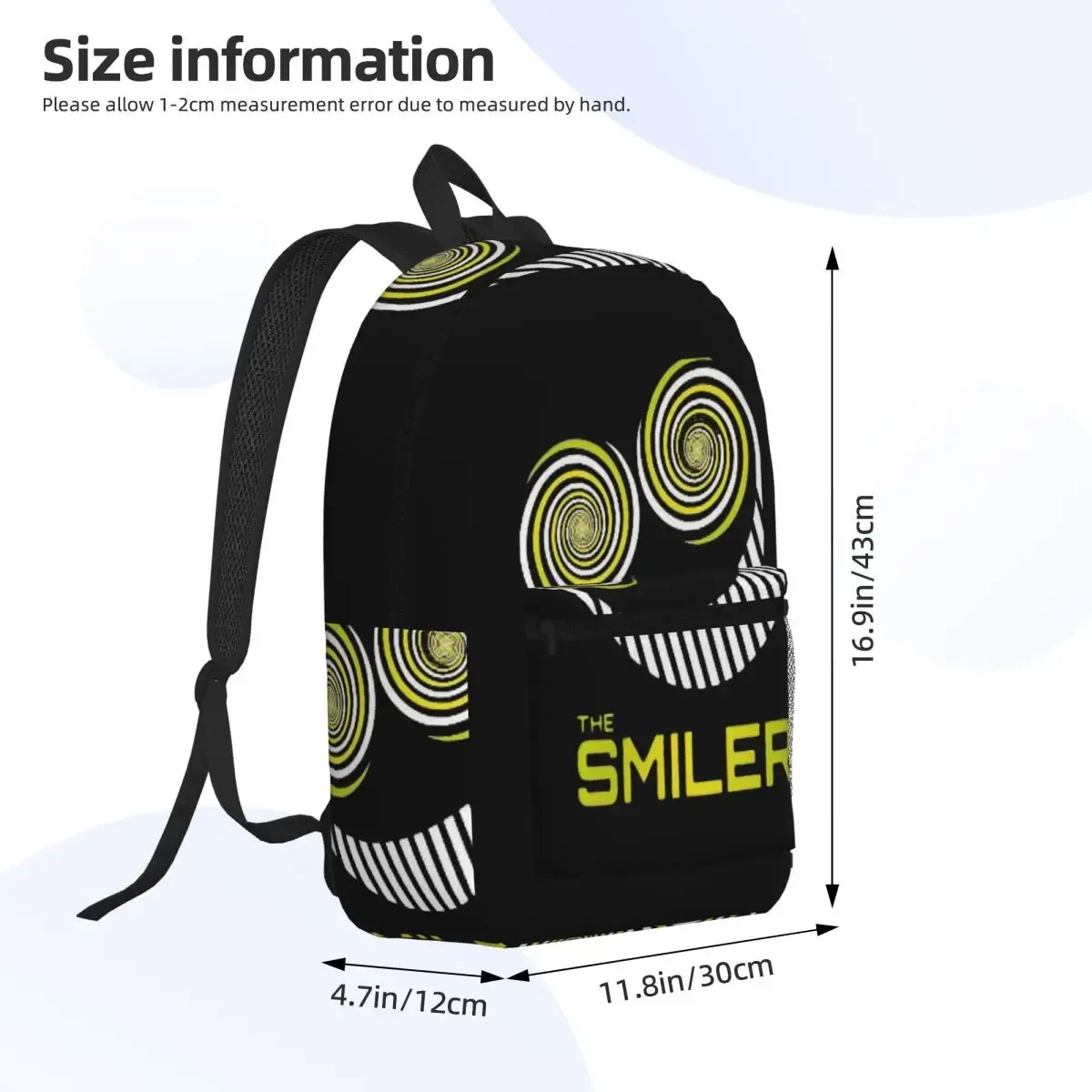 the smiler alton towers merch uk active backpack daypack sac à dos de grande capacité pour enfants, sac d'école, sacs à bandoulière pour hommes et femmes