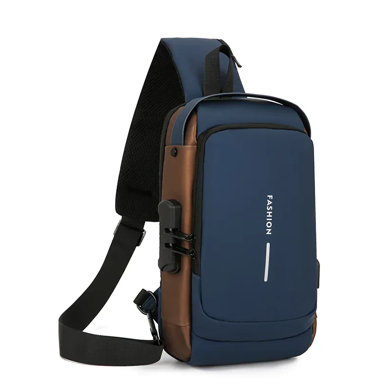 sac à dos de sport pour homme, sac de poitrine décontracté pour voyage, sac de cyclisme antivol, sac banane de course à bandoulière unique