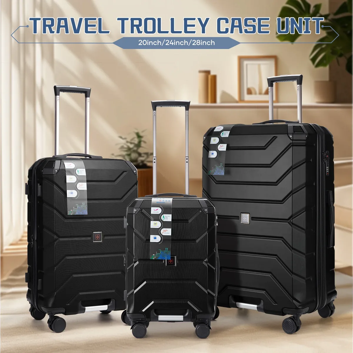 bagage multifonctionnel de grande capacité, valise de voyage, porte-bagages, valise d'embarquement robuste et durable, étudiants et entreprises