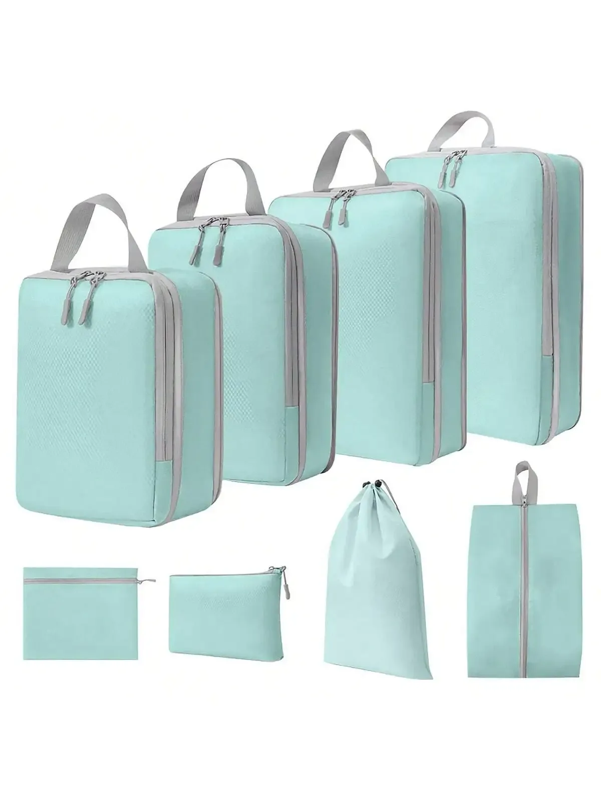 4 pièces/ensemble emballage compressible sac de rangement de voyage cubes valise étanche en nylon portable avec sac à main organisateur de bagages ryanai
