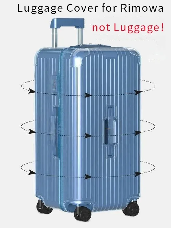 housse transparente pour valise rimowa clear protective cover essential trunk plus 33 pouces, housse de protection pour bagages rimowa