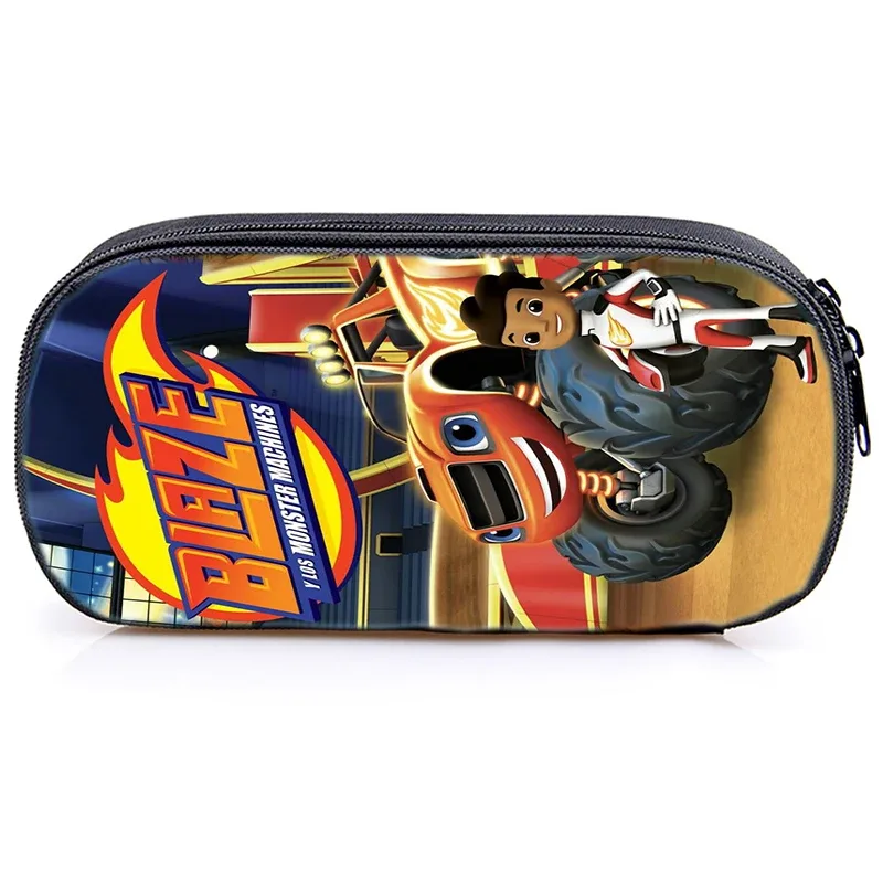 sac à dos blaze and the monster machines, 3 pièces, sac d'école pour enfants avec sacs à bandoulière, trousse à crayons, sac à dos blaze car pour garçons et filles
