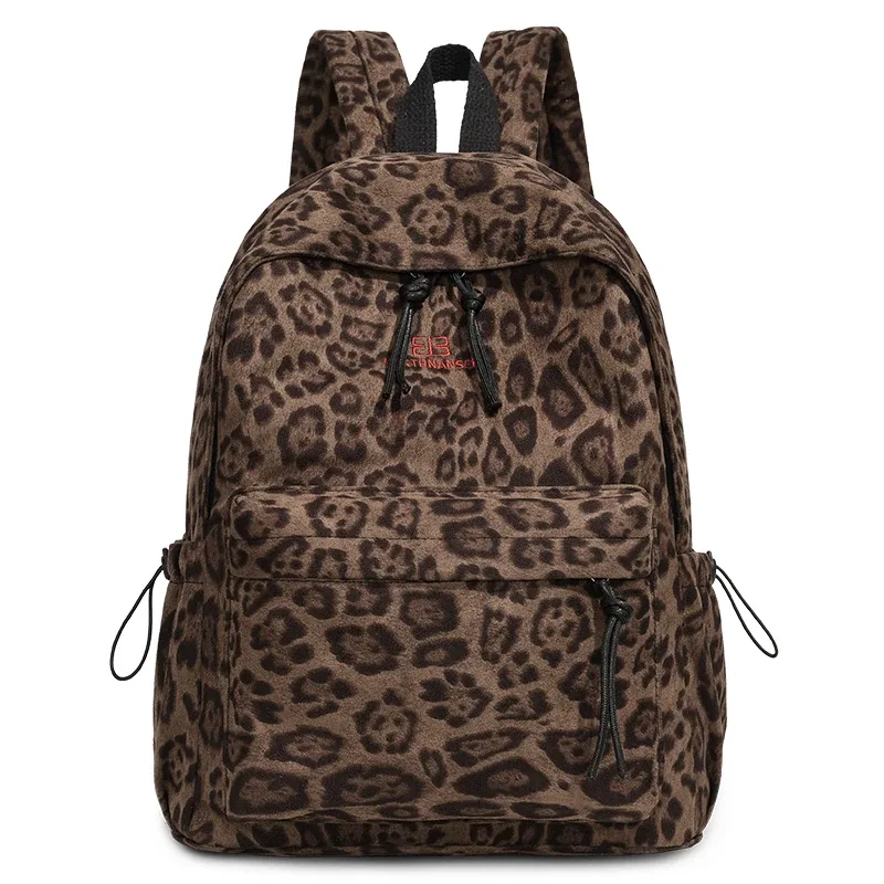 sac à dos oxford imprimé léopard pour femmes, tendance, grande capacité, sac d'école, sac à dos de voyage décontracté pour adolescentes, usage quotidien