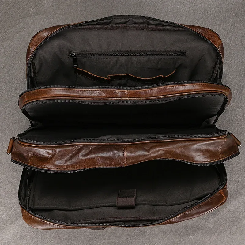 newsbirds porte-documents en cuir véritable sac de travail de bureau sacs pour ordinateur portable en cuir véritable 17 pouces brève étui sacs ordinateur portable sacs à main de voyage