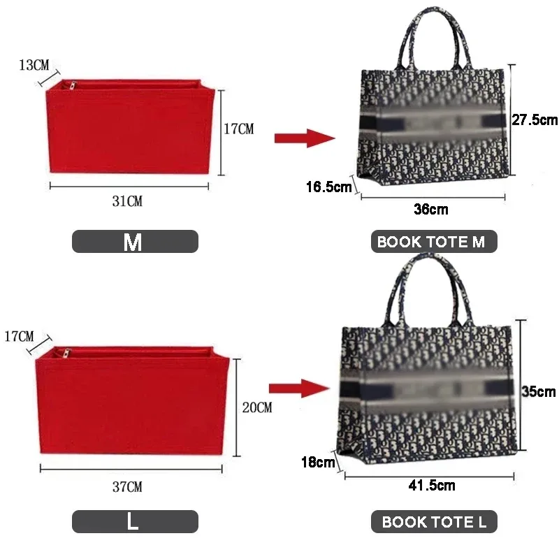 sac d'insertion en tissu feutré pour livre, sac à main de maquillage, organisateur, sac à main intérieur de voyage, sac à cosmétiques, sac pour maman, fourre-tout onthego