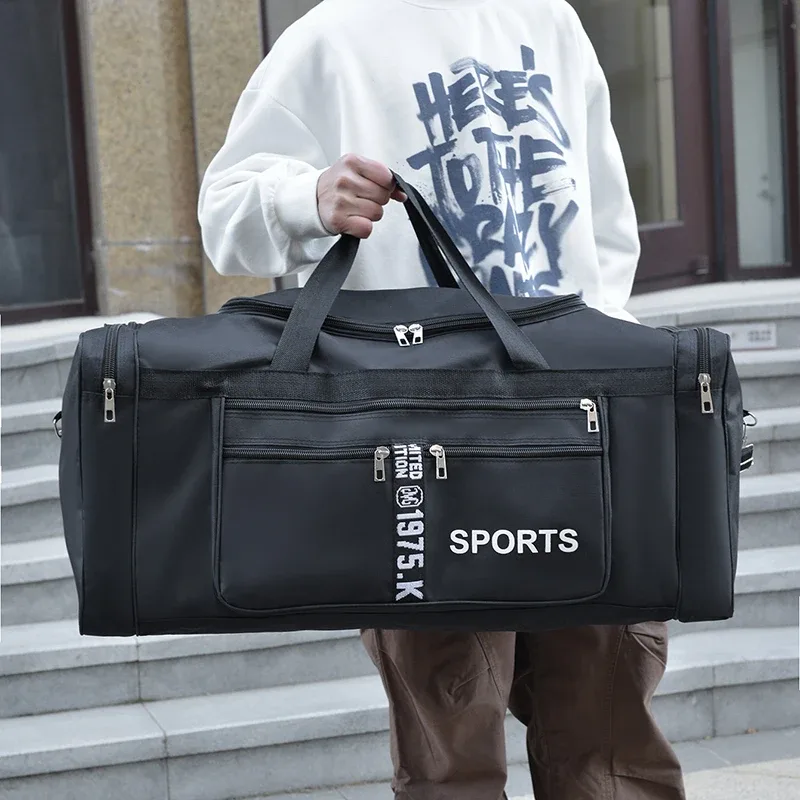sac de voyage pliable 1 pièce avec plusieurs poches, motif aléatoire