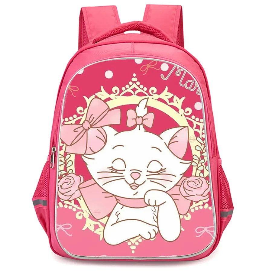 pochettes à double fermeture éclair, motif de dessin animé mma-rie cc-at, unisexe, sac à dos pour enfants de grande capacité de 16 pouces, idéal pour les garçons et les filles âgés de 5 à 10 ans.