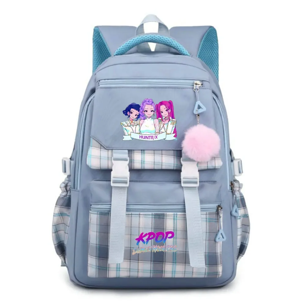 sacs à dos d'école kpop demon hunters, sacs d'école pour étudiants, sac à dos de voyage à la mode pour filles, sac à dos étanche avec fermeture éclair, sac à dos pour ordinateur portable