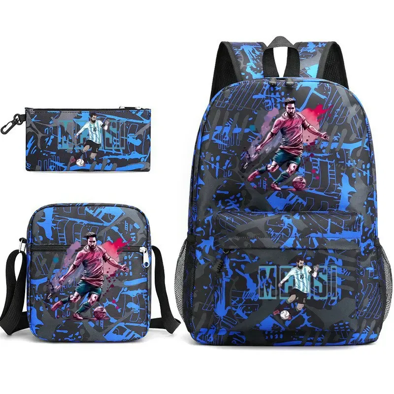 sac à dos messi léger et décontracté, grande capacité, pour femmes, hommes, étudiants, trousse à crayons, sacs à bandoulière, ensembles