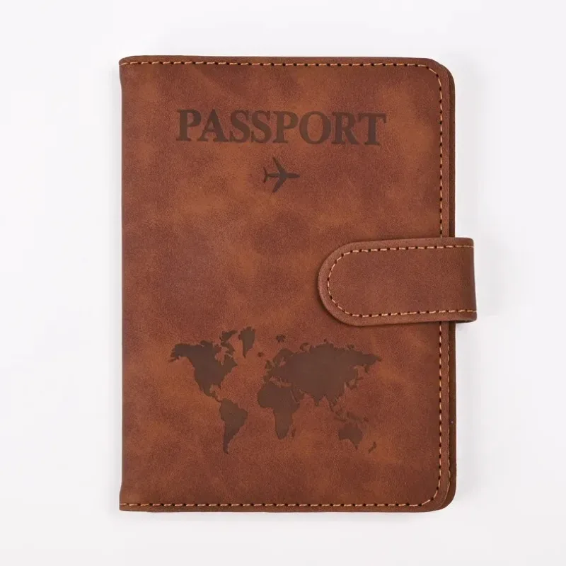 porte-passeport en cuir pu pour hommes et femmes, étui pour cartes de crédit, portefeuille de couverture, accessoires de voyage, sac à main