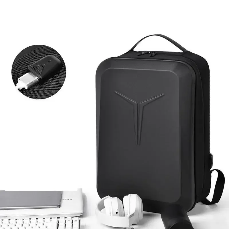 Sac à dos d'affaires tendance pour homme, sac d'ordinateur pour étudiant, multifonctionnel, grande capacité, sac à dos rigide pour ordinateur portable tridimensionnel