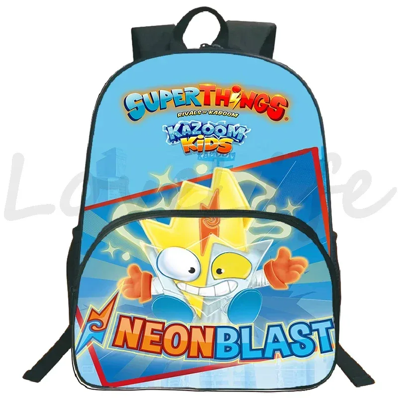 jeu superzings sac à dos 16 pouces garçons filles bookbag dessin animé sac à dos superthings sacs d'école étudiants sacs de voyage sac à dos à fermeture éclair