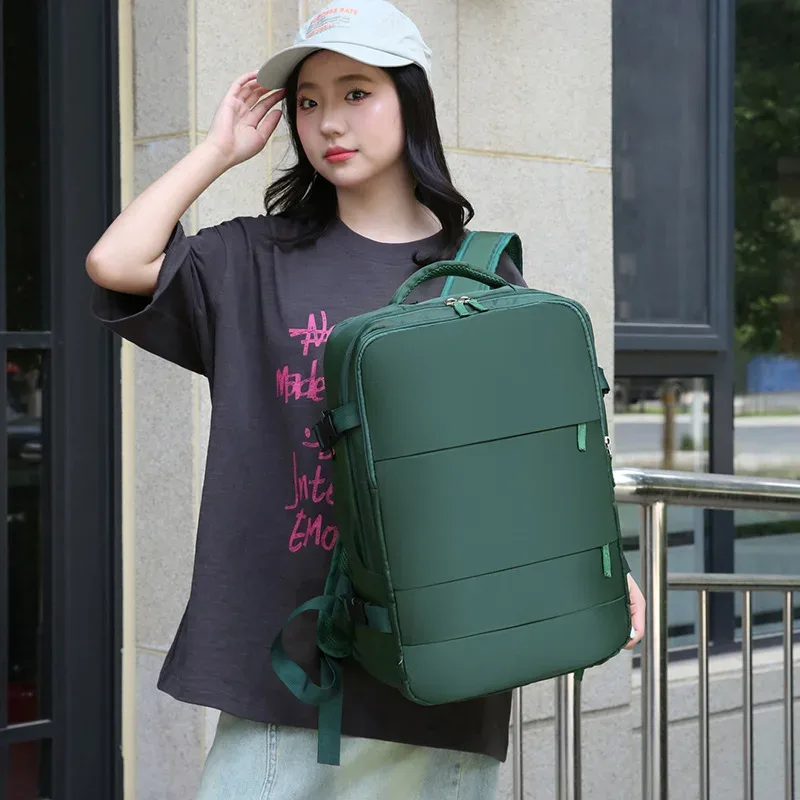 sac à dos de voyage multifonctionnel de grande capacité, sac à dos extensible pour ordinateur portable avec port de chargement, sac à dos d'affaires pour femmes