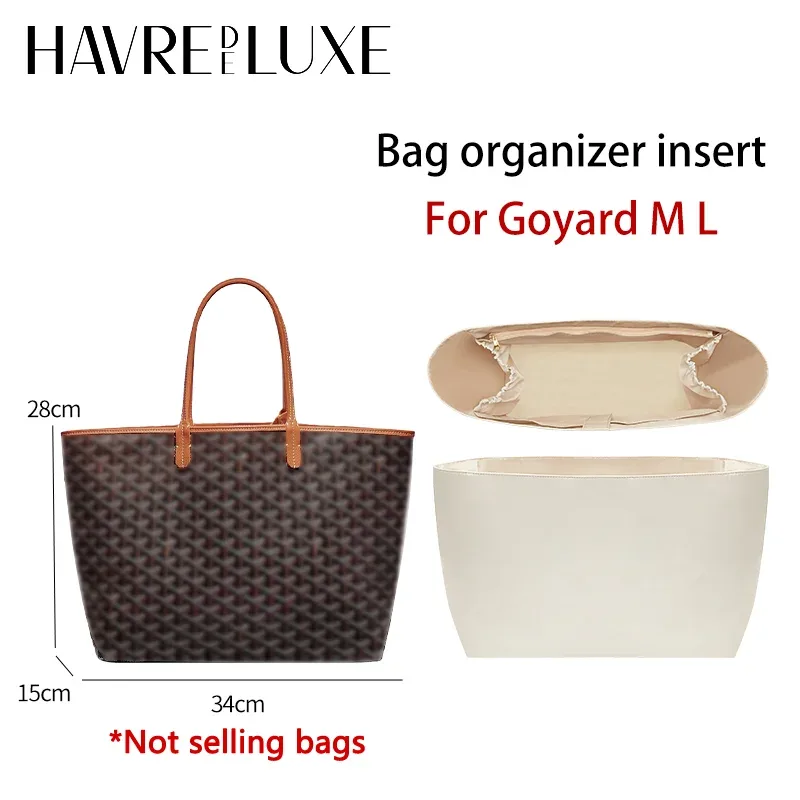 insert d'organisateur de sac pour sac goyard, matériau en nylon, étanche, durable, support de rangement, modification intérieure, accessoires de sac