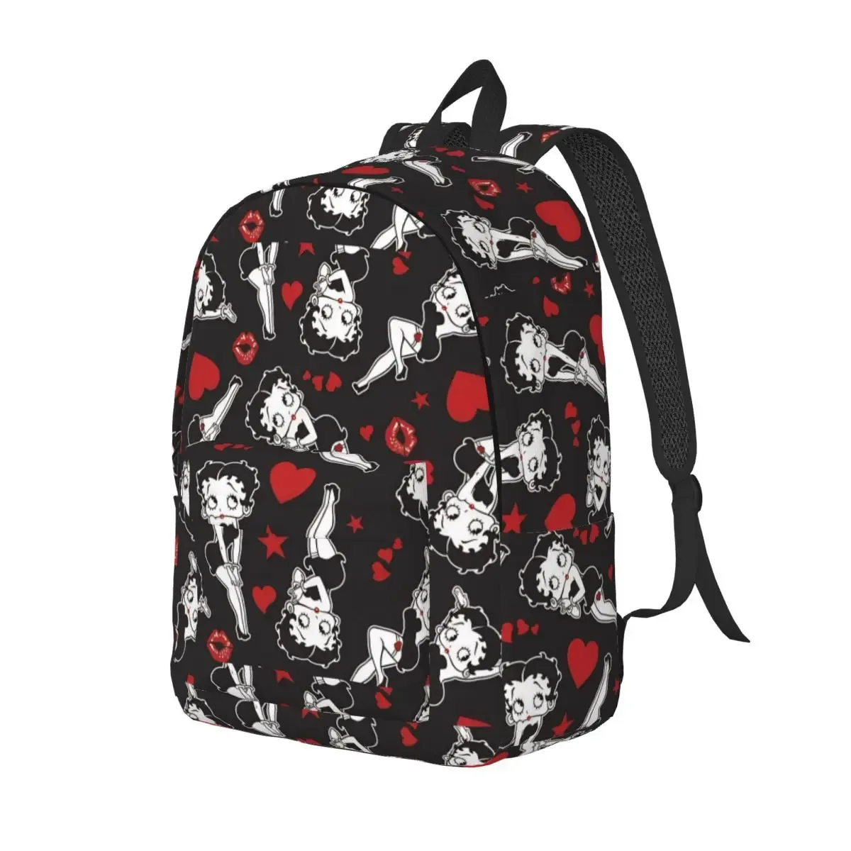 sac à dos b-bettysd cartoon kiss boops pour hommes et femmes, sac à dos décontracté pour le lycée, le travail, le collège, sac à bandoulière, cadeau
