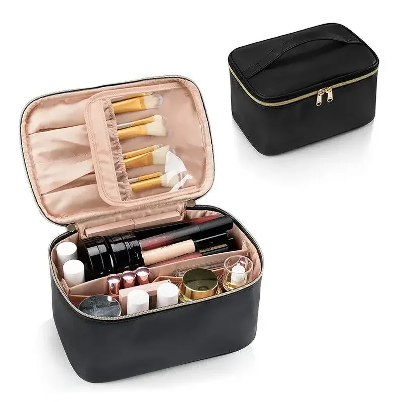 sac de rangement de toilette étanche en pu de grande capacité, sac de cosmétiques portable de voyage à la mode pour femmes et hommes
