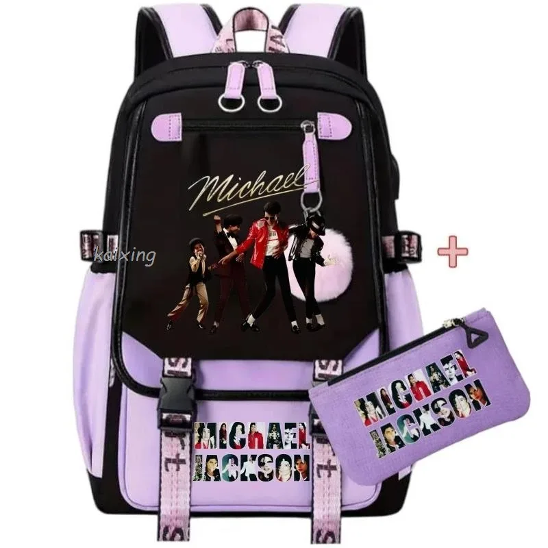 nouveaux sacs à dos king of pop, sac d'école pour garçons et filles, sac à dos pour ordinateur portable, pour adolescents, filles, femmes, imprimé, mochila escolar, cadeau de vacances