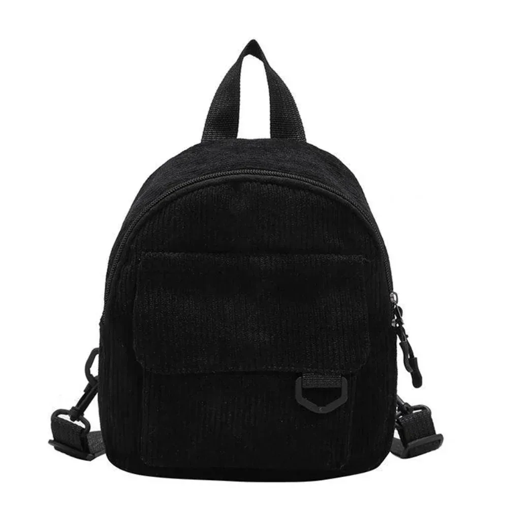 mini sac à dos en velours côtelé, tendance, mignon, pour étudiants, maquillage et trajets quotidiens