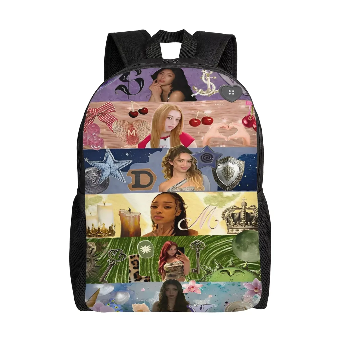 sac à dos katseye kpop pour hommes, femmes, adolescents, lycéens, sac à dos d'affaires, sacs en toile pour l'université, durables