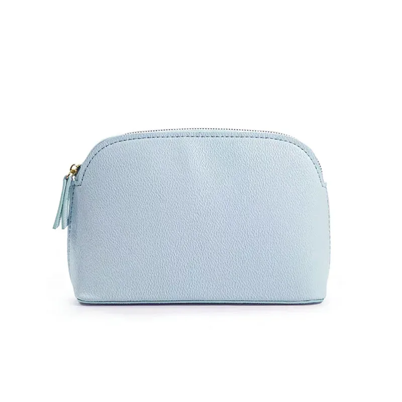 sac de rangement de cosmétiques en cuir pu avec lettres personnalisées, sac de maquillage de couleur unie d'atmosphère simple classique, sac de lavage avancé à fermeture éclair