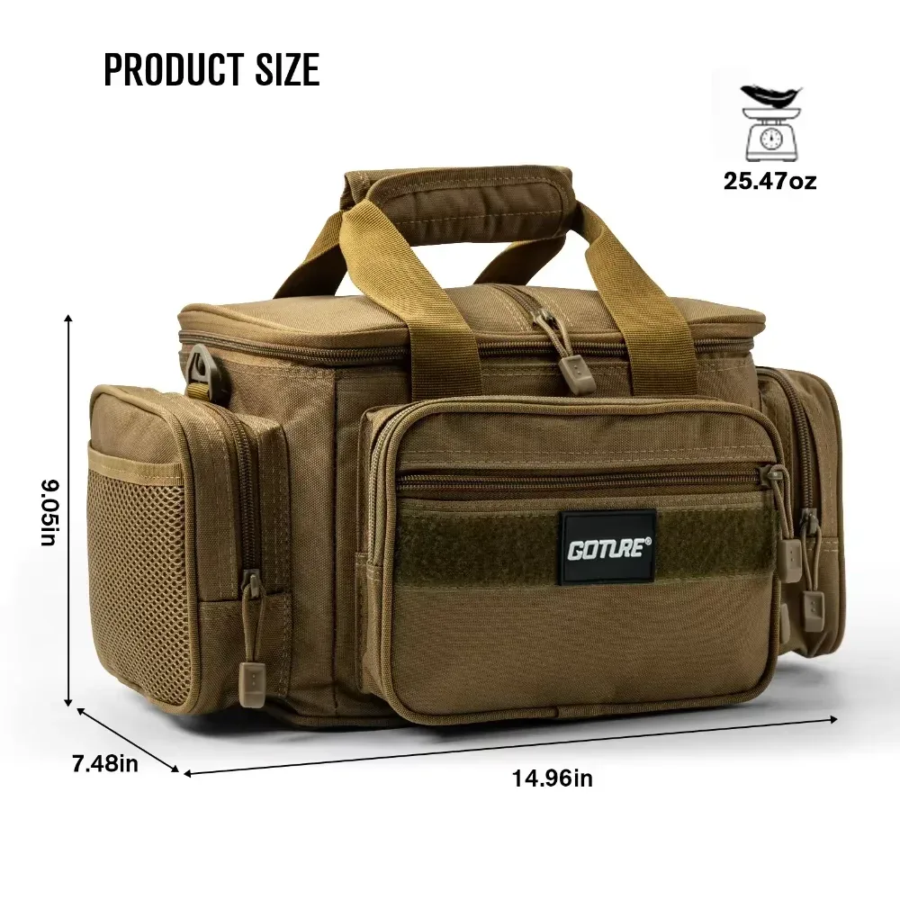 sac de voyage tactique en toile imperméable, sac à main multifonctionnel pour le camping, la randonnée, la pêche, sac à bandoulière, sac de voyage