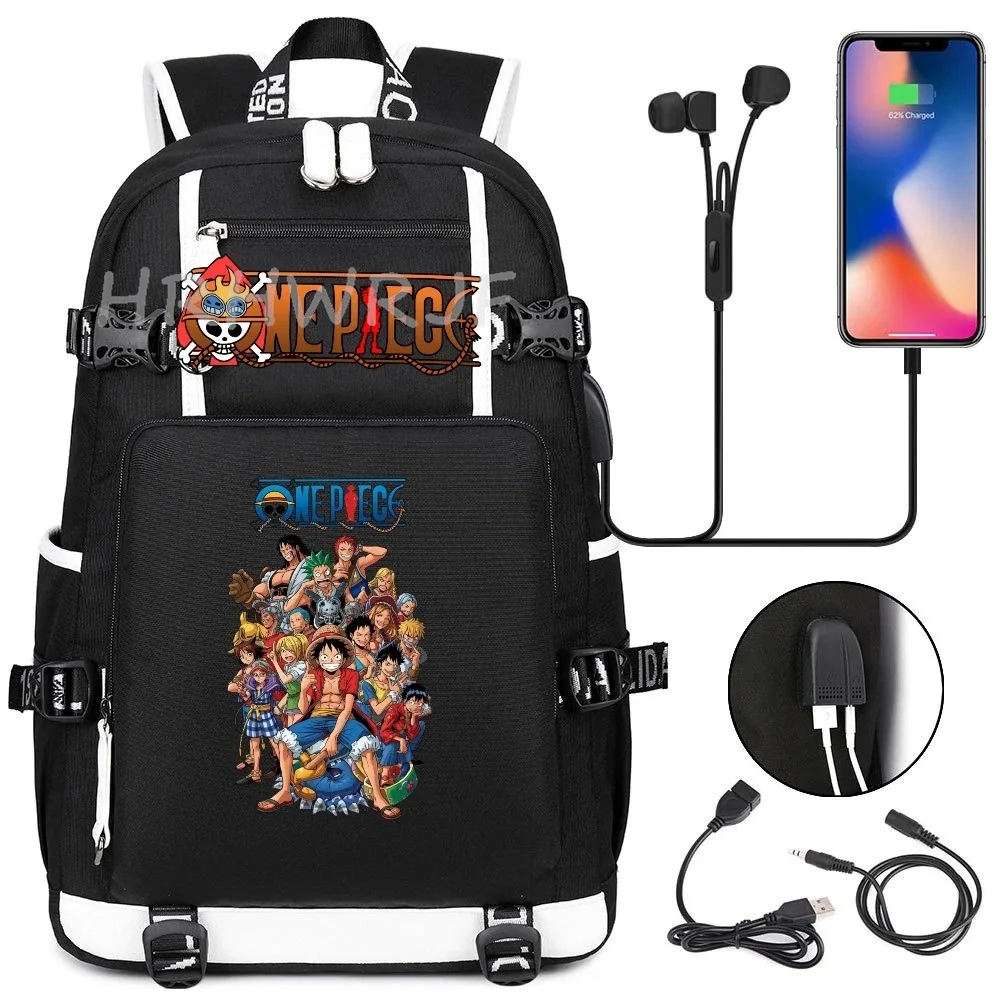 sac à dos one piece monkey d luffy, simple, grande capacité, pour le sport, les voyages, les loisirs, l'école, pour ordinateur portable, unisexe, mochila de voyage