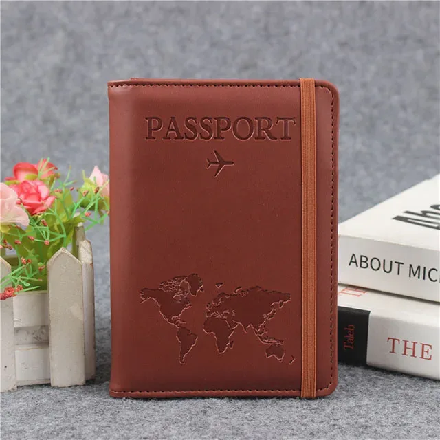 housse de passeport avec bande de fixation, étanche, avec clip intégré, protection rfid, motif léopard, porte-passeport, accessoires de voyage