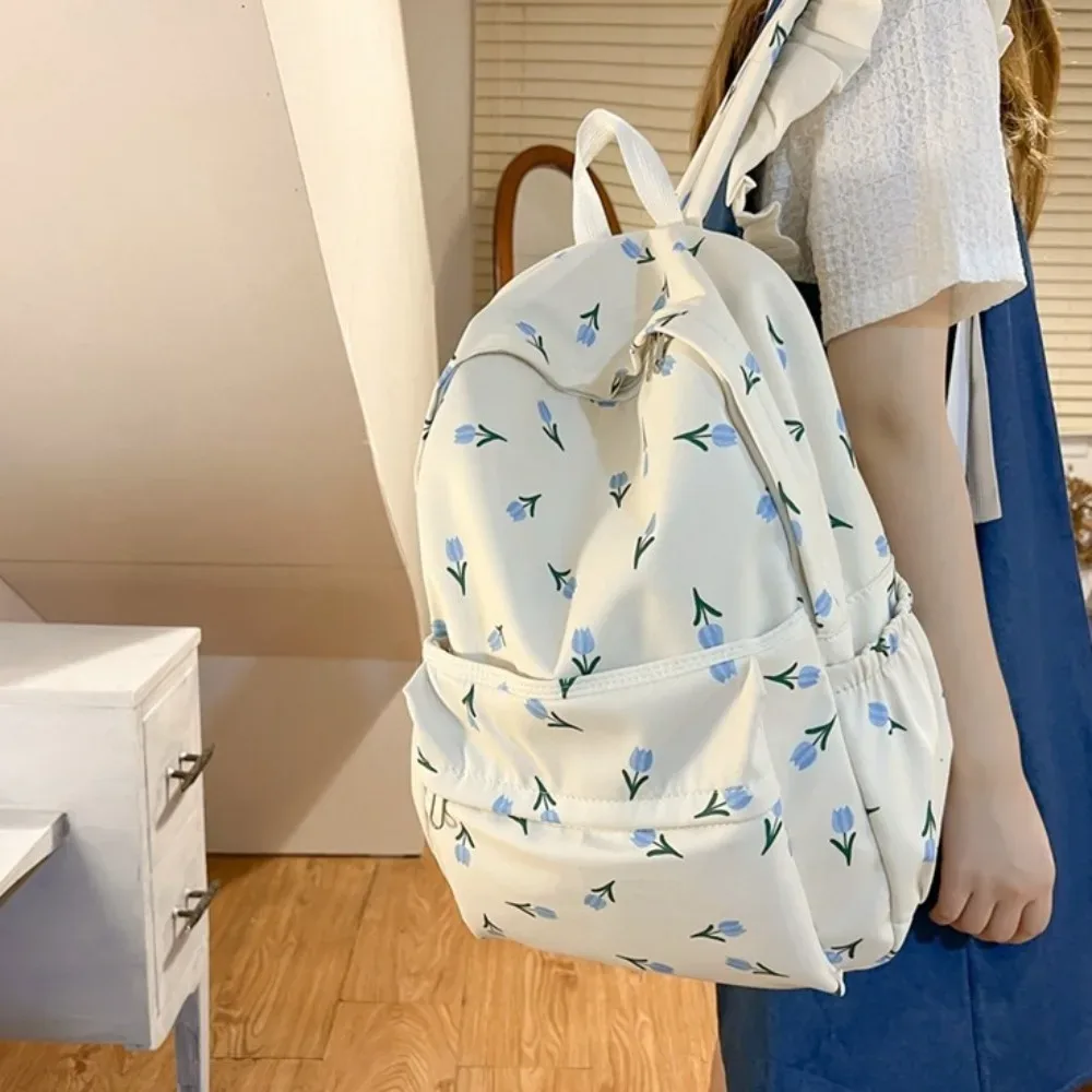 sac à dos tendance en nylon imperméable pour femmes, sac à bandoulière antivol décontracté de grande capacité, sac d'école pour adolescents, sac à dos de voyage