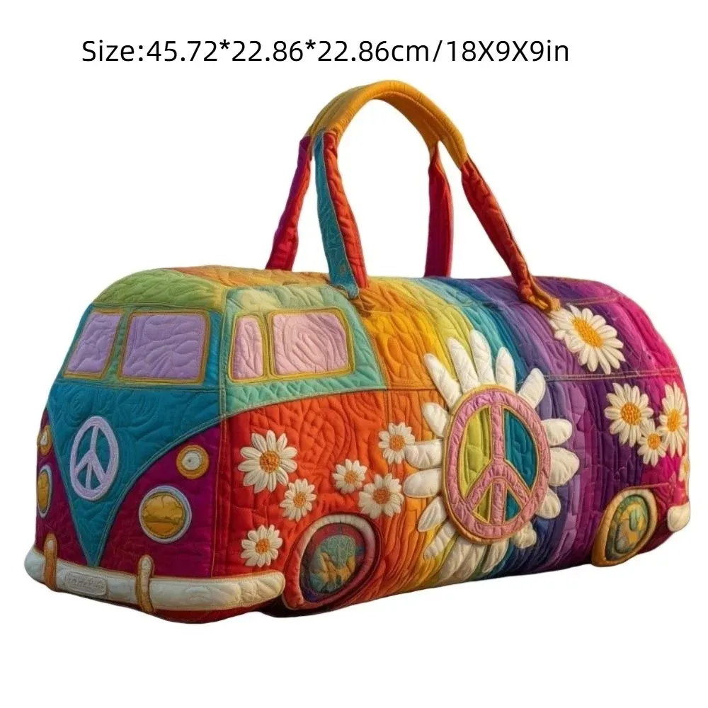 sac de voyage matelassé à sangle réglable, grande capacité, sac fourre-tout, sac à main pour courtes distances, sac de voyage matelassé 3d