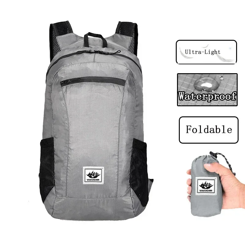 sac de randonnée en plein air 20l, sac à dos léger et portable, pliable, étanche, ultraléger, pour femmes et hommes, voyage, randonnée