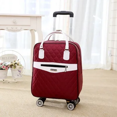 sac de voyage à roulettes pour femme, oxford, grande capacité, bagages à roulettes, valise