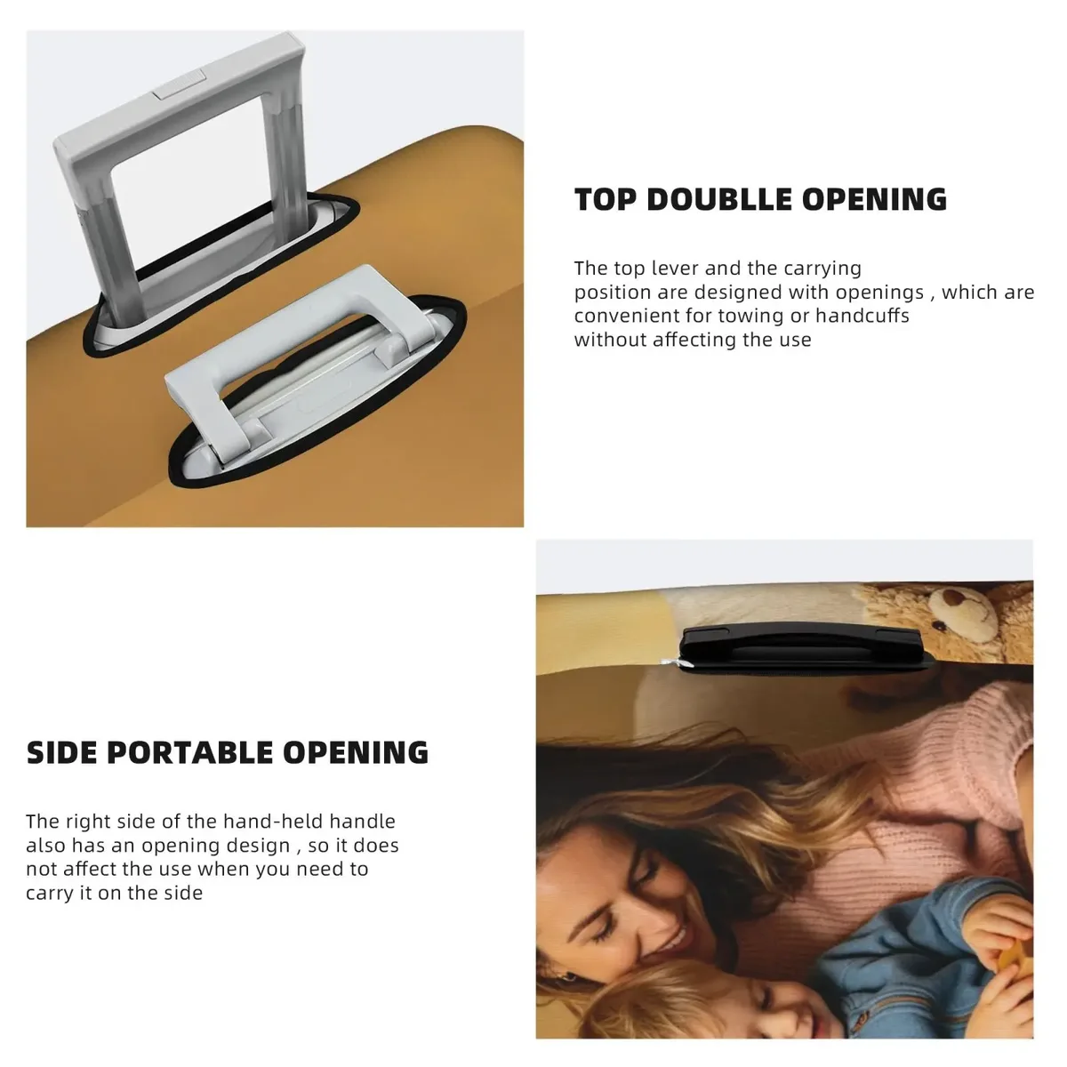 housse de bagage personnalisée avec logo, élastique, votre design ici, housse de protection pour valise de voyage, convient aux valises de 18 à 32 pouces