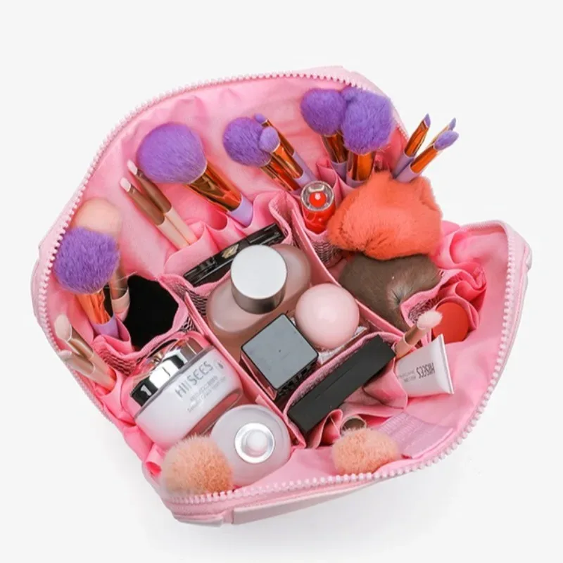 sac de rangement en pvc rayé, grande capacité, pour voyage en plein air, organisateur de produits de toilette, pochette de voyage portable, sac à cosmétiques