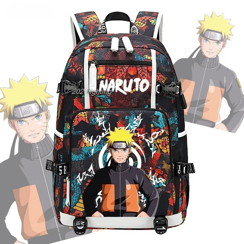 Sacs à dos Uzumaki Naruto Uchiha Sasuke, sac à dos camouflage, sac à dos de grande capacité, sac de voyage, sacs d'école décontractés pour adolescents, pour cadeau