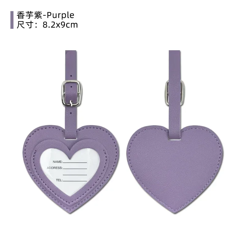étiquette de bagage personnalisée en cuir pu avec nom et lettres diy, étiquette de valise de luxe en gros, breloque de sac cadeau pour anniversaire de mariage