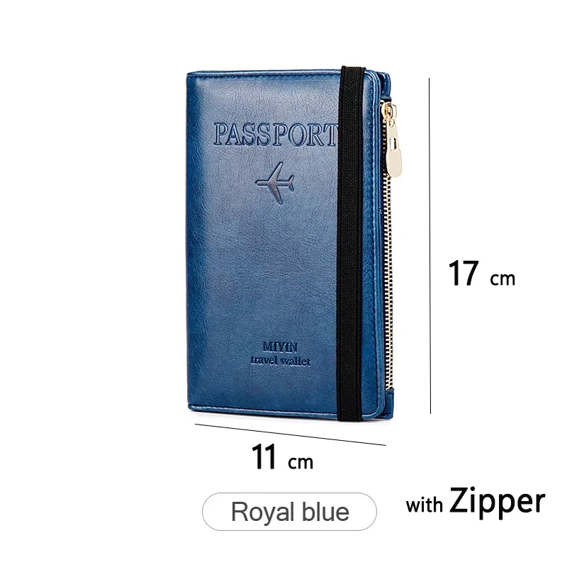rfid anti blocage mince porte-passeport housse portefeuille de voyage pour hommes femmes multi-fonction id porte-carte bancaire accessoires