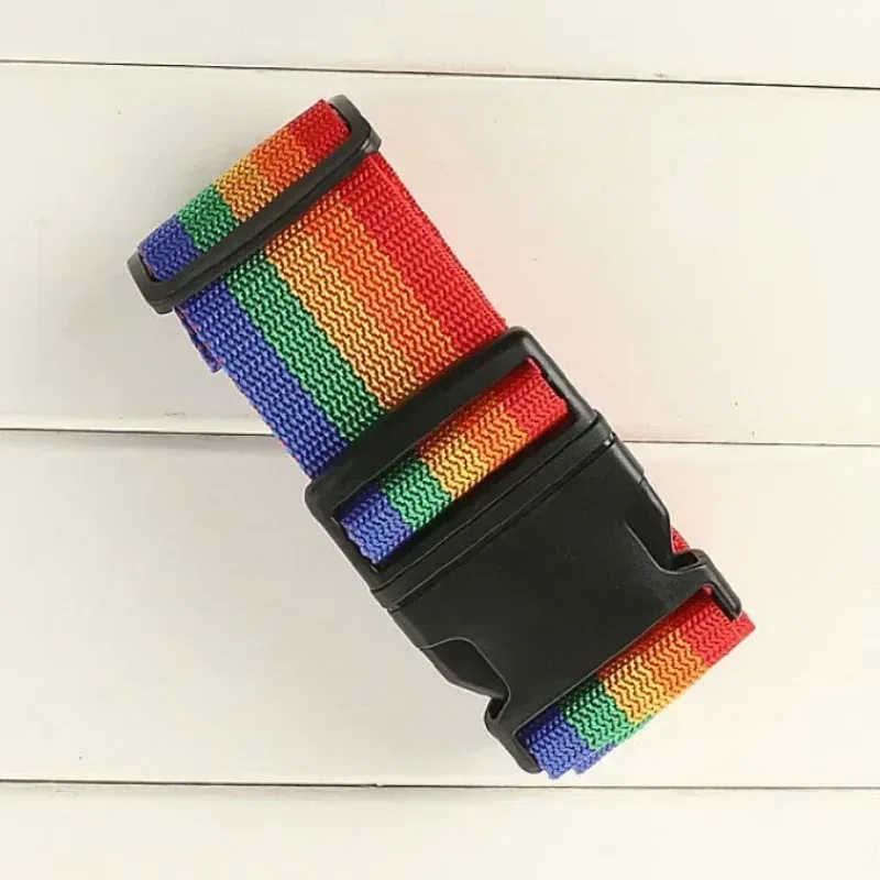 sangle de bagage réglable de 2m, 1 pièce, ceinture croisée, emballage valise de voyage, sangle à boucle de verrouillage en nylon, ceintures de bagages, accessoires de sac de camping