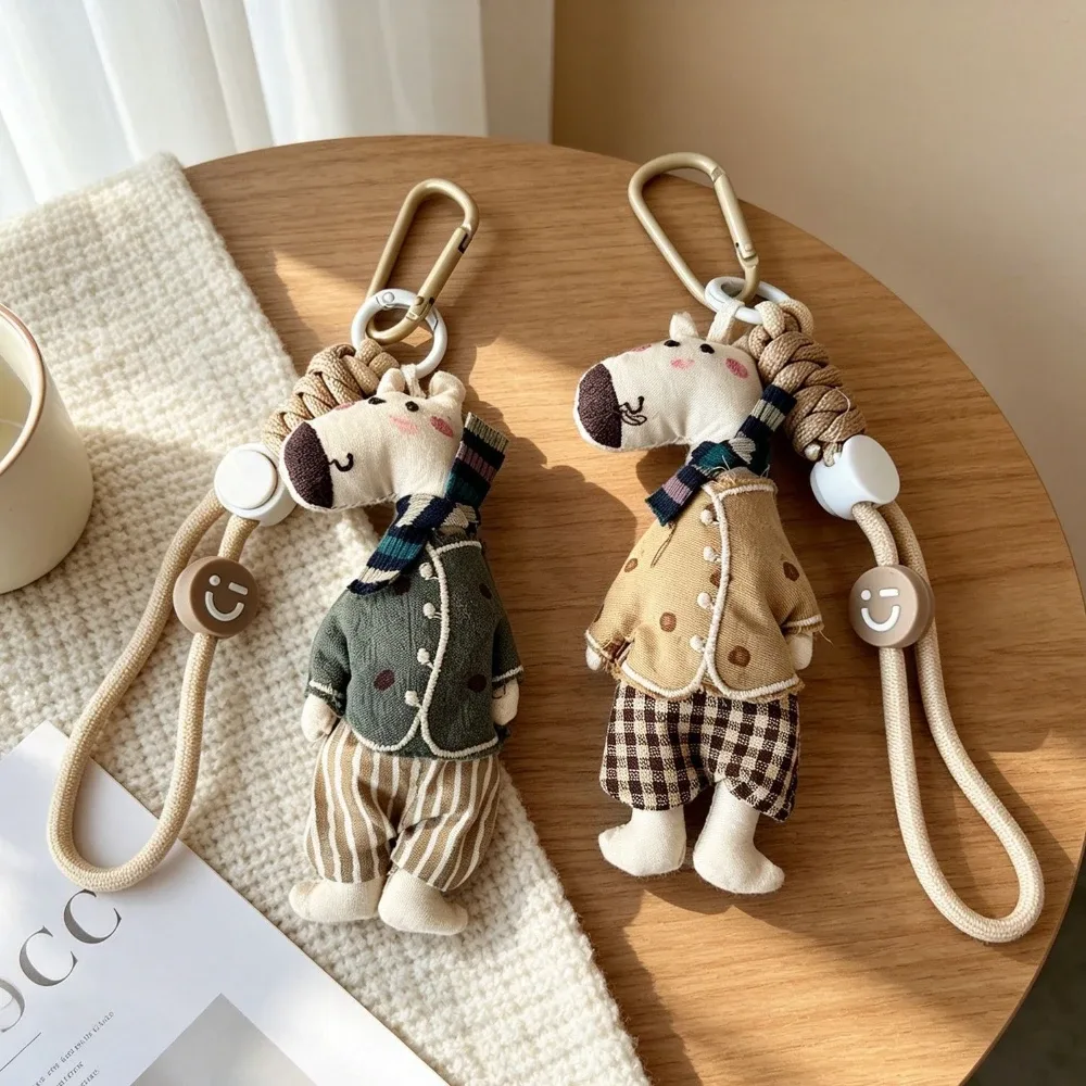 porte-clés en peluche avec pince de poignet, adorable décoration pour sac à main, sac à dos, cadeau, accessoire quotidien