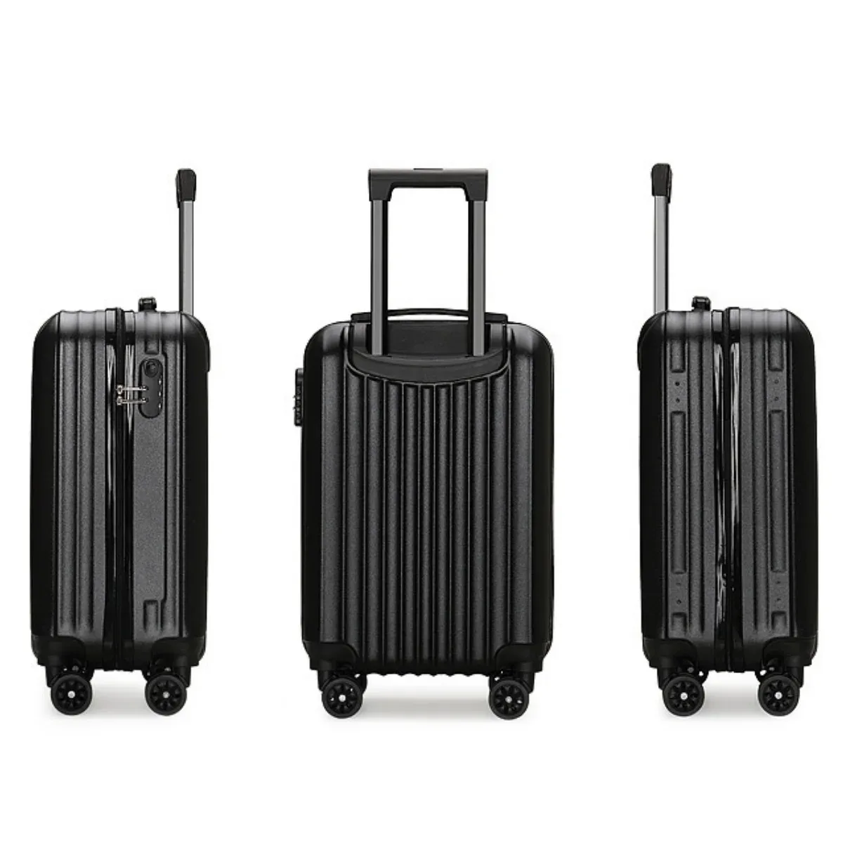 1 pièce, valise à bagages de 20 pouces, boîtier de chariot, serrure à combinaison, roues universelles, matériau de coque rigide pc, rangement en couches
