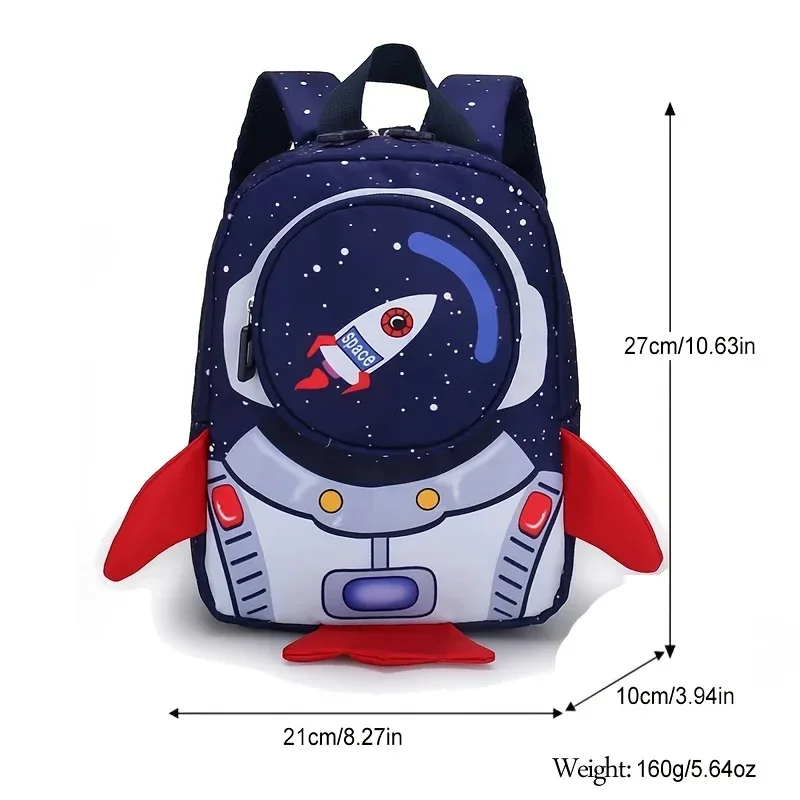 enfants dessin animé fusée sac à dos maternelle anti-perte cartable enfant sacs d'école préscolaire bébé enfant en bas âge sac avec corde de traction