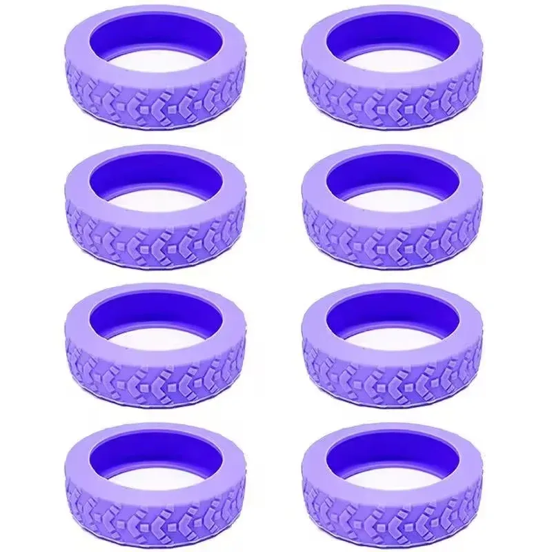 ensemble de protection universel pour roulettes de valise, 8 pièces, en silicone, anti-bruit, pour un roulement silencieux et une absorption des chocs