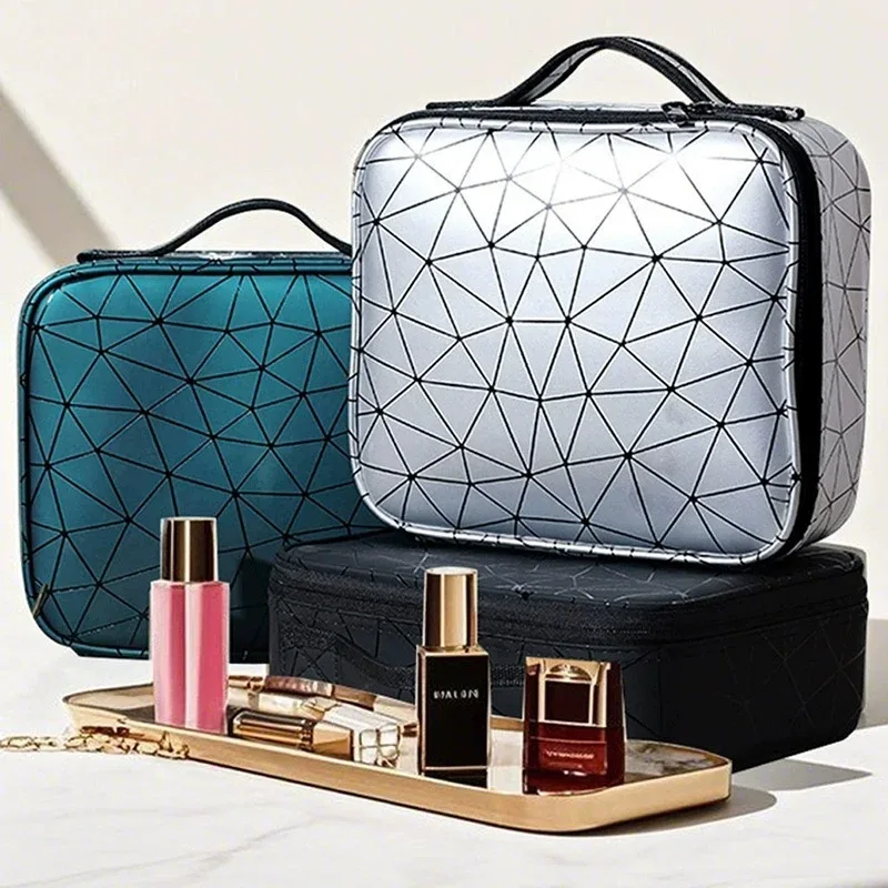 trousse de maquillage professionnelle pour femme, organiseur de cosmétiques, boîte de rangement pour esthéticienne, valise à outils pour ongles, sac de maquillage pour femme