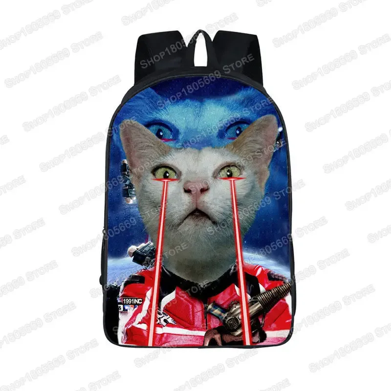 sac à dos licorne chat espace amusant, sac à dos laser chat chat, sac à dos d'école pour enfants et adolescentes, sac à livres pour enfants