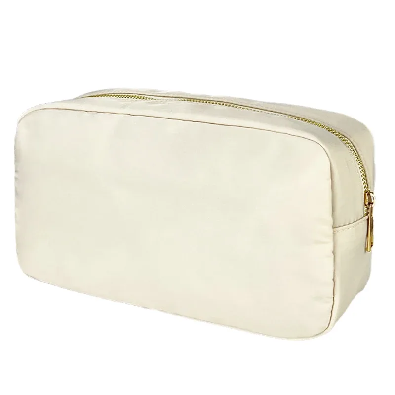 trousse de toilette en nylon personnalisée pour femme et fille, poudres cosmétique de voyage, fermeture éclair, document solide, trousse de maquillage personnalisée, diy