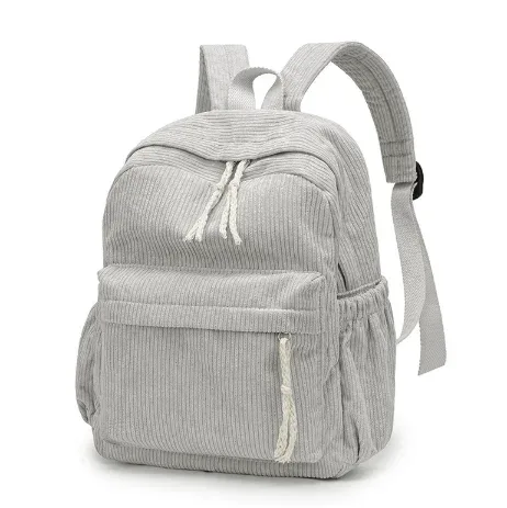 cartable personnalisé 2025 nouvelle mode velours côtelé fermeture éclair lisse nom unique personnalisé grande capacité sac à dos de voyage sac à dos de randonnée