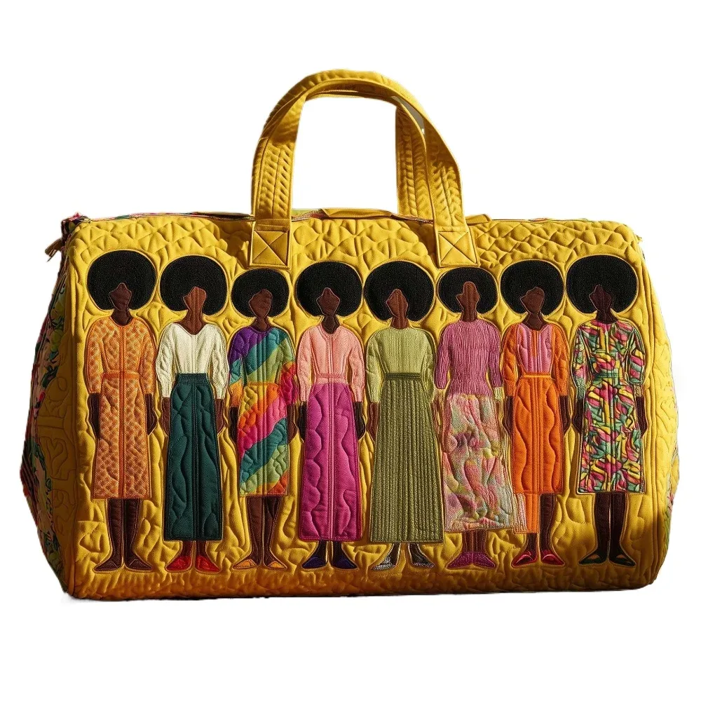 sac de voyage en toile 3d imprimé en relief, silhouette de femme rétro, pop art, élégant, floral, sac de sport, sac de week-end, sac de yoga, sac de nuit
